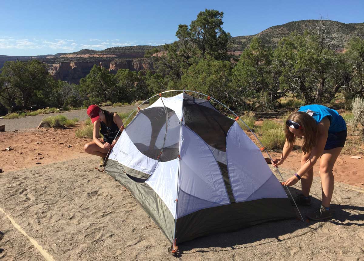 Setting up camp