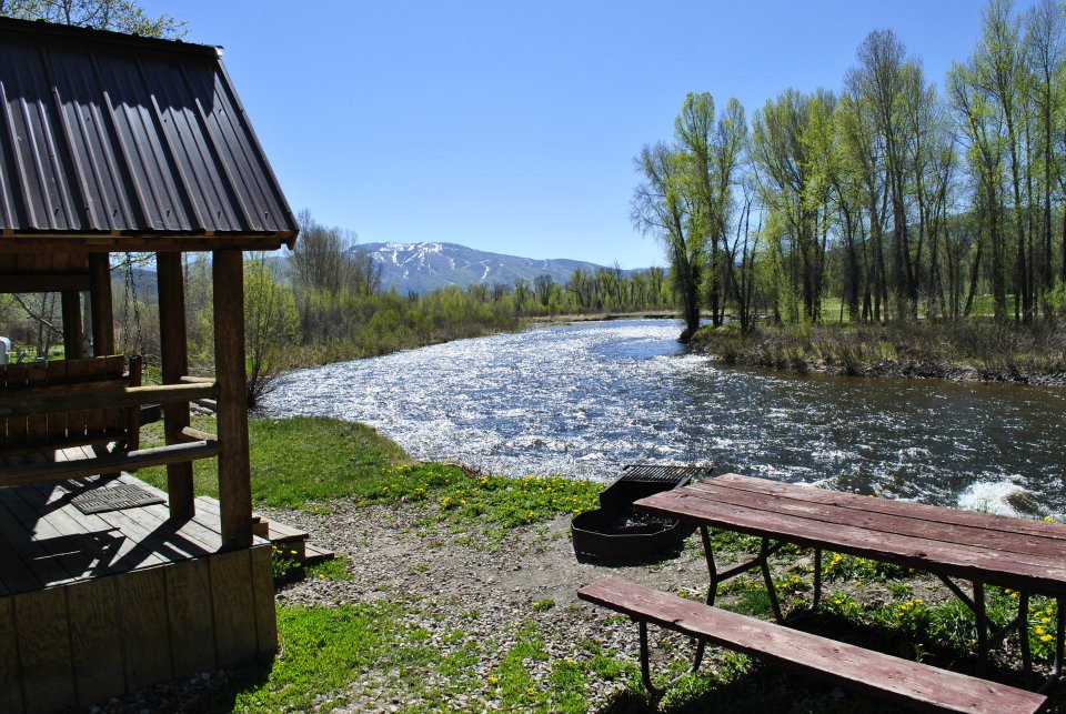 riverfront view at our cabin doorstep! photo 2